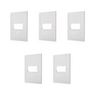 Kit 5 Placa/Espelho 4X2 1 Modulo Branco Pial Plus+ 618501BC+