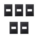 Kit 5 Placa/Espelho 4X2 1 Modulo Preto Pial Plus+ 618501PT+ Kit 5 Placa/Espelho 4X2 1 Modulo Preto Pial Plus+ 618501PT+