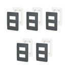 Kit 5 Placa/Espelho 4X2 2 Mod S730121294 Stellar Black Orion