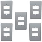 Kit 5 Placa Espelho 4x2 2 Posto Silentoque 8506 Cor Cinza