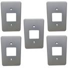 Kit 5 Placa Espelho 4x2 Silentoque 8502 Cinza 2 Postos