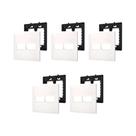 Kit 5 Placa/Espelho 4X4 2 Mod 618511BC Pial Plus+ Legrand c Suporte Kit 5 Placa/Espelho 4X4 2 Mod 618511BC Pial Plus+ Legrand c Suporte