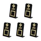 Kit 5 Placa Pix Qr-Code Display Acrílico 15x9cm Preto