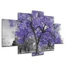 Kit 5 Placa Quadro Decorativo árvore Cor 3d Borda Infinita