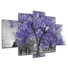Kit 5 Placa Quadro Decorativo Árvore Cor 3D Borda infinita