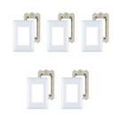 Kit 5 Placas 4X2 Para 3 Módulo Thesi Bticino M5P3 C Suporte