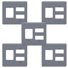 Kit 5 Placas 4x4 5 Módulos Cinza Separados Silentoque 8532