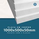 Kit 5 Placas de Isopor EPS 1000x500x50mm EPS-Pack para Construção Civil, Isolamento Térmico e Artesa Kit 5 Placas de Isopor EPS 1000x500x50mm EPS-Pack para Construção Civil, Isolamento Térmico e Artesa