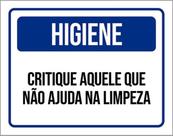 Kit 5 Placas Higiene Critique Aquele Não Ajuda Limpeza 36X46