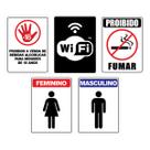 Kit 5 placas PVC 15x20cm Bar