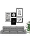 Kit 5 Placas Quadros Decorativos Frases Mapa Mundi Love