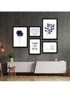Kit 5 Placas Quadros Decorativos O Amor Está No Lar