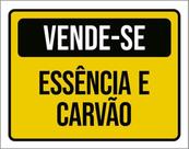 Kit 5 Placas Sinalização - Vende-Se Essência Carvão