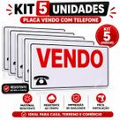 Kit 5 Placas Vendo Casa Terreno Comércio Imobiliária