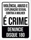 Kit 5 Placas Violência Abuso Exploração Crime Denuncie 36X46