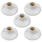 Kit 5 Plafon Bocal Soquete Porcelana Lâmpada E27 Branco Luminarte