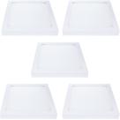 Kit 5 plafon de led quadrado sobrepor 12w 6500k branco frio bivolt galaxy