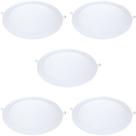 Kit 5 plafon de led redondo embutir 12w 6500k branco frio bivolt galaxy