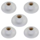 Kit 5 Plafon Simples Suporte Lâmpadas Bocal Cerâmico E27