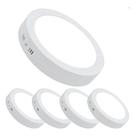 Kit 5 Plafon Sobrepor Luminária Led 18w Redondo Bivolt Elgin