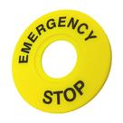 Kit 5 Plaqueta de Identificação Placa para Botões de Emergência Stop 22mm