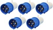 Kit 5 plug industrial 3p+t 32a azul 9h 220/250v omg 4279 Kit 5 plug industrial 3p+t 32a azul 9h 220/250v omg 4279