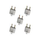 Kit 5 Plug Macho 2P 10A 250V Cinza Margirius