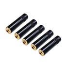 Kit 5 Plug P2 Fêmea Estéreo Jack Profissional Dourado MXT