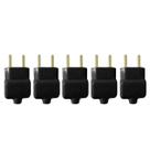 Kit 5 Plug Tomada Macho Pino Prensa Cabo 2P Preto 20A 250V Kit 5 Plug Tomada Macho Pino Prensa Cabo 2P Preto 20A 250V