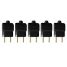 Kit 5 Plug Tomada Pino Macho Prensa Cabo 2P Preto 10A 250V Kit 5 Plug Tomada Pino Macho Prensa Cabo 2P Preto 10A 250V