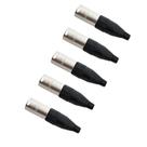 Kit 5 Plug Xlr Santo Angelo Sa2x Canon Macho Linha Pesada Profissional