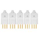 Kit 5 plugue macho 10a 2p+t 180 250v margirius branco