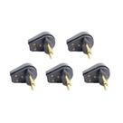 Kit 5 Plugue Macho Gigante 3 Pinos 2P+T 10A Preto - Ilumi