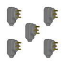 Kit 5 Plugues Macho Pial Legrand 2P+T 10A 250V Cinza 615921 Kit 5 Plugues Macho Pial Legrand 2P+T 10A 250V Cinza 615921