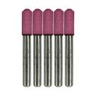 Kit 5 Ponta Montada Pirulito Rosa Para Retifica A24 6 X 19mm
