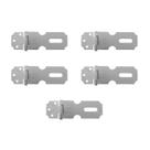 Kit 5 Porta Cadeado Armário 63mmx25mm Aliança Cor Cinza 81114