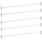 Kit 5 Porta Gancheiras Gondola Fit 90Cm Tubo Quadrado Branco - Amapa