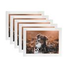 Kit 5 Porta Retratos C/vidro 15x21 A5 Moldura Branca para fotos e decorações. Kit 5 Porta Retratos C/vidro 15x21 A5 Moldura Branca para fotos e decorações.
