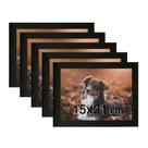Kit 5 Porta Retratos C/vidro 15x21 A5 Moldura Preta para fotos e decorações. Kit 5 Porta Retratos C/vidro 15x21 A5 Moldura Preta para fotos e decorações.