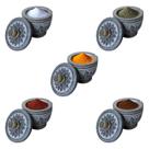 Kit 5 Porta Tempero Saleiro Pedra Sabão C/ Colher Decorativo Kit 5 Porta Tempero Saleiro Pedra Sabão C/ Colher Decorativo