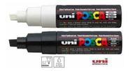 Kit 5 Posca PC-8K Pretas e Brancas