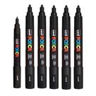 Kit 5 Posca Preta 4X PC-5M e 1X PC-1M Uni-ball