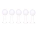 Kit 5 Poste Balizador Luminária Globo Jardim 35cm Branco Kit 5 Poste Balizador Luminária Globo Jardim 35cm Branco