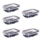 Kit 5 Pote De Alimentos Escorredor 500ML e Tampa Vedação Kit 5 Pote De Alimentos Escorredor 500ML e Tampa Vedação