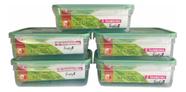 Kit 5 Pote Plástico Com Travas Hermético 2,5l Freshy Sanremo Kit 5 Pote Plástico Com Travas Hermético 2,5l Freshy Sanremo