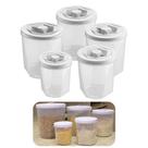 Kit 5 Pote Porta Mantimento Alimento Com Tampa Cozinha Armário - UZ284 Uz