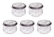 Kit 5 Potes 700 Ml Hermético Mantimentos Redondo Com Trava Kit 5 Potes 700 Ml Hermético Mantimentos Redondo Com Trava