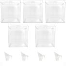 Kit 5 Potes Acrílico Quadrado c/ Tampa 7,4l + Conchas 300ml Kit 5 Potes Acrílico Quadrado c/ Tampa 7,4l + Conchas 300ml