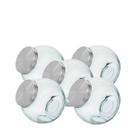 Kit 5 Potes Baleiro Vidro Porta Mantimentos 2,2L Home&Co