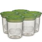 Kit 5 Potes com Tampa para Armazenar Leite e Alimentos MAM